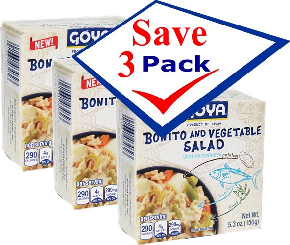Goya Bonito and Vegetable Salad (Russian Style) 5.3 oz Pack of 3
